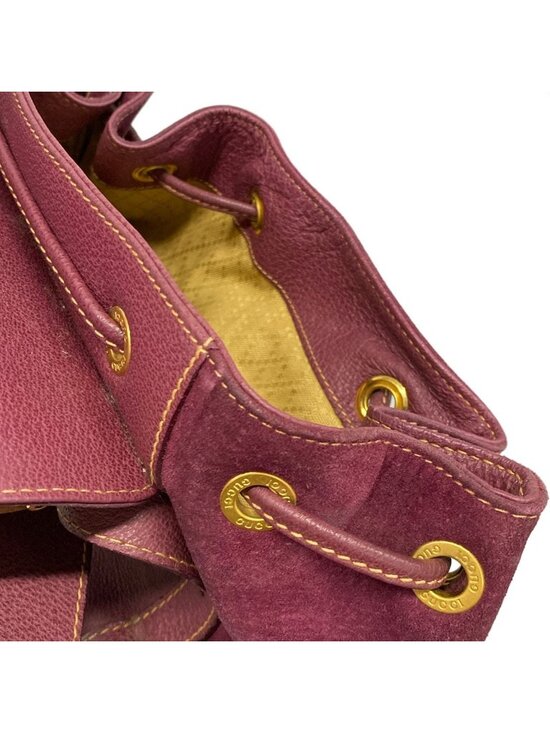 Gucci Backpack Bamboo Purple Leather main image 7